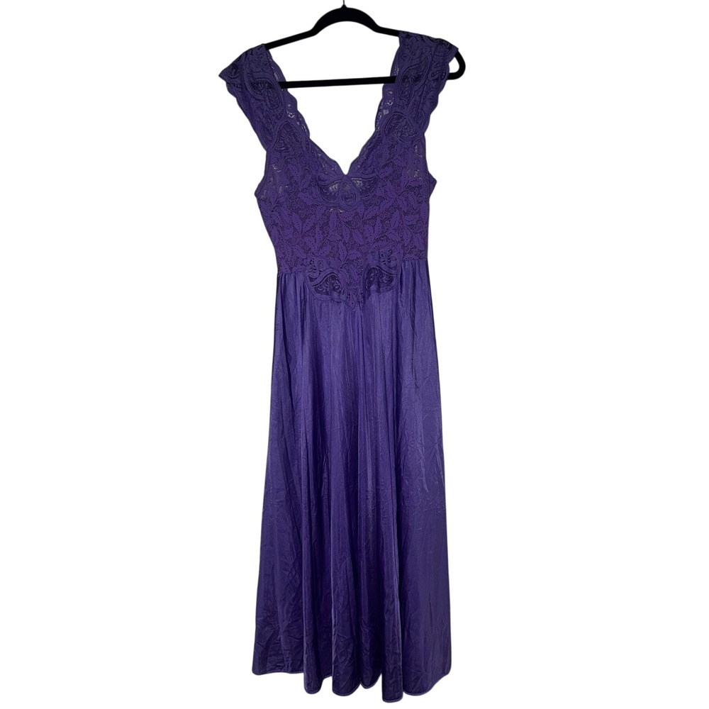 Vintage 80s/90s Vandemere Purple Lace Lingerie Dress – Made in USA  Size Large‎
